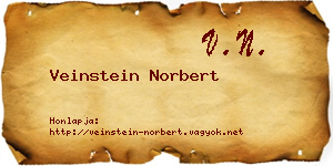 Veinstein Norbert névjegykártya