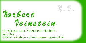norbert veinstein business card